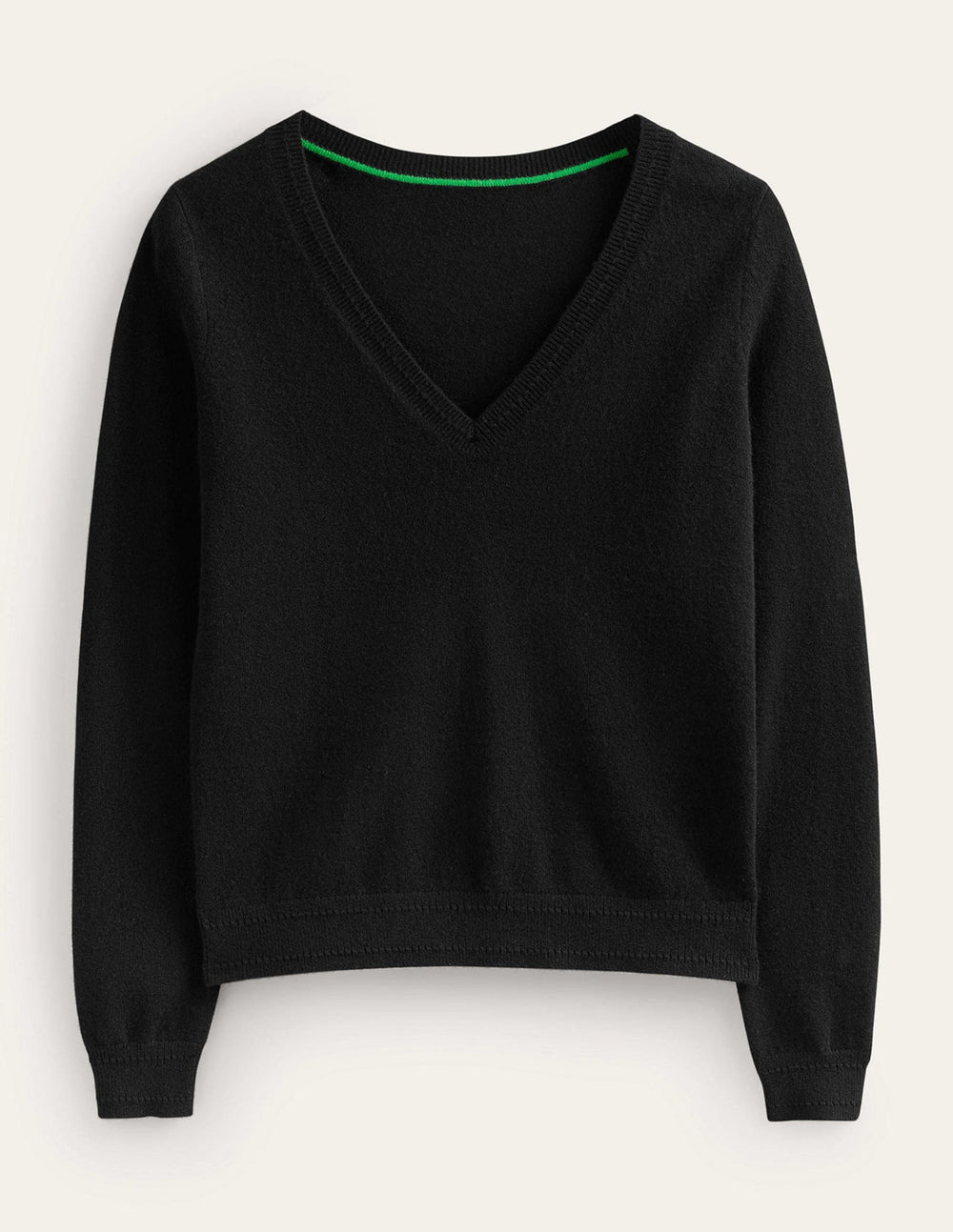 Boden Eva Cashmere V - Neck Sweater - Black