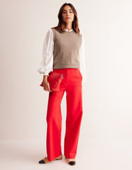 Boden Eva Cashmere Vest - Chinchilla Melange