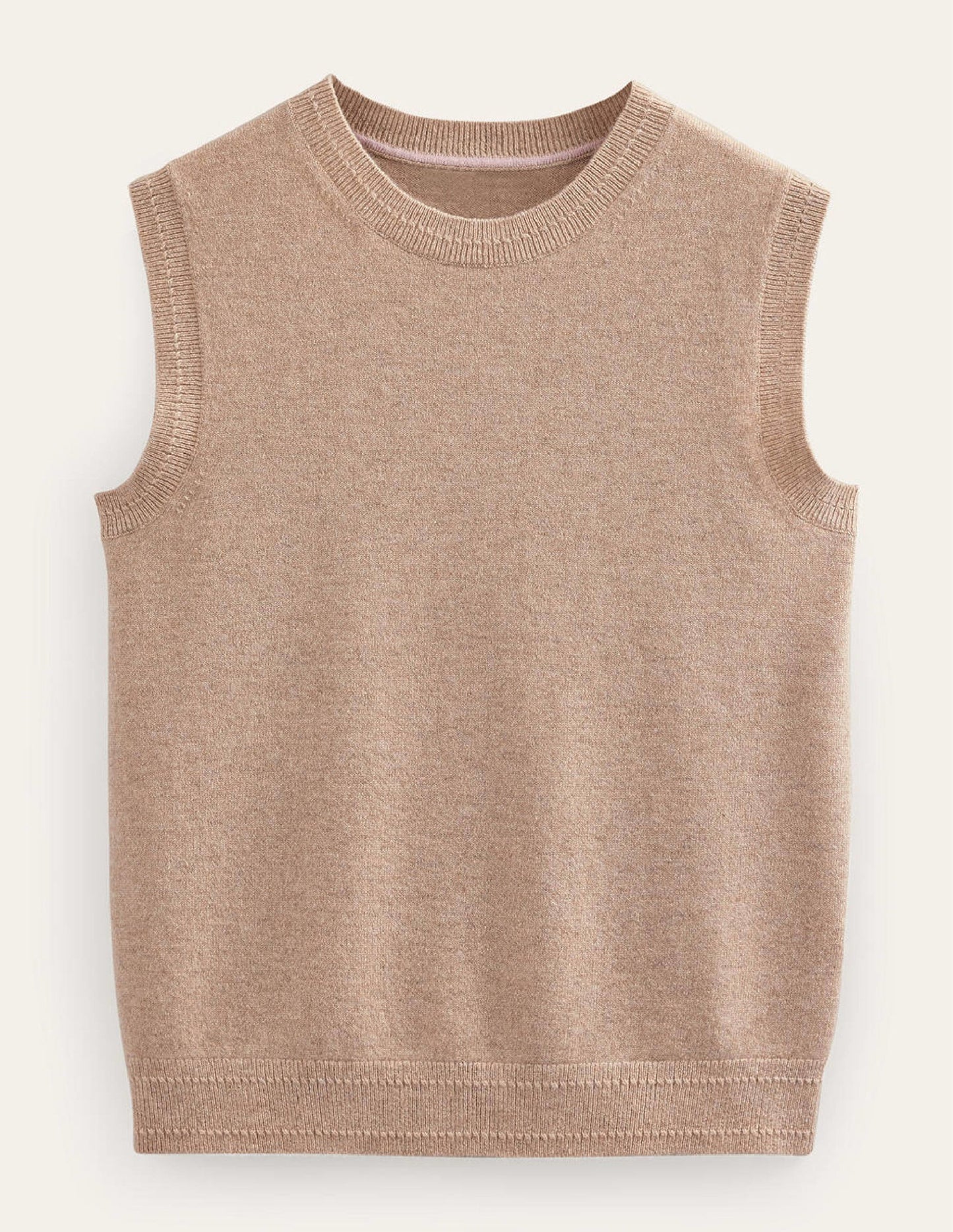 Boden Eva Cashmere Vest - Chinchilla Melange
