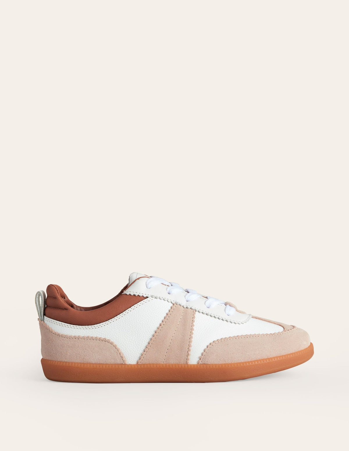 Boden Erin Retro Tennis Trainers - White Mix