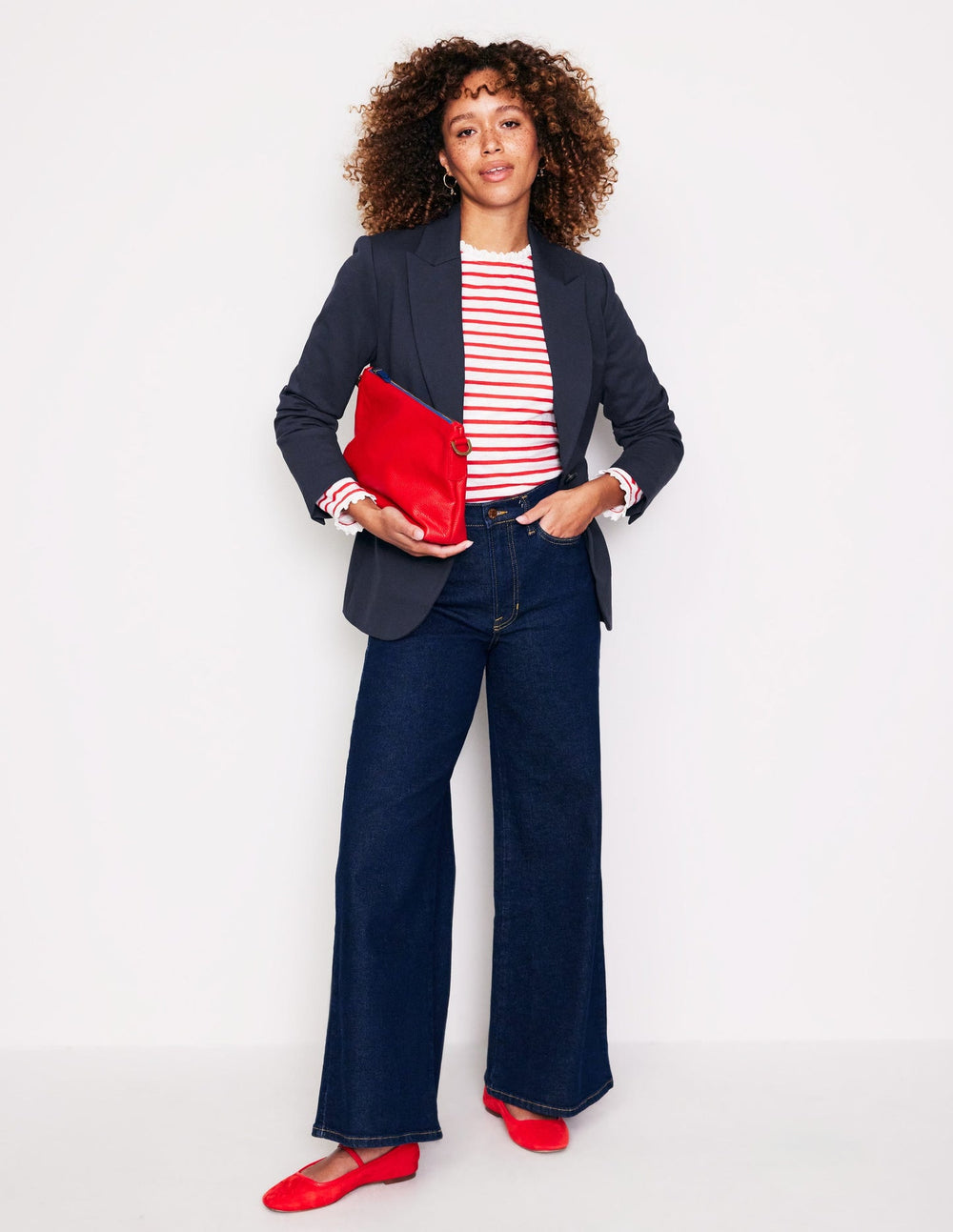 Boden Marylebone Ponte Blazer - Navy