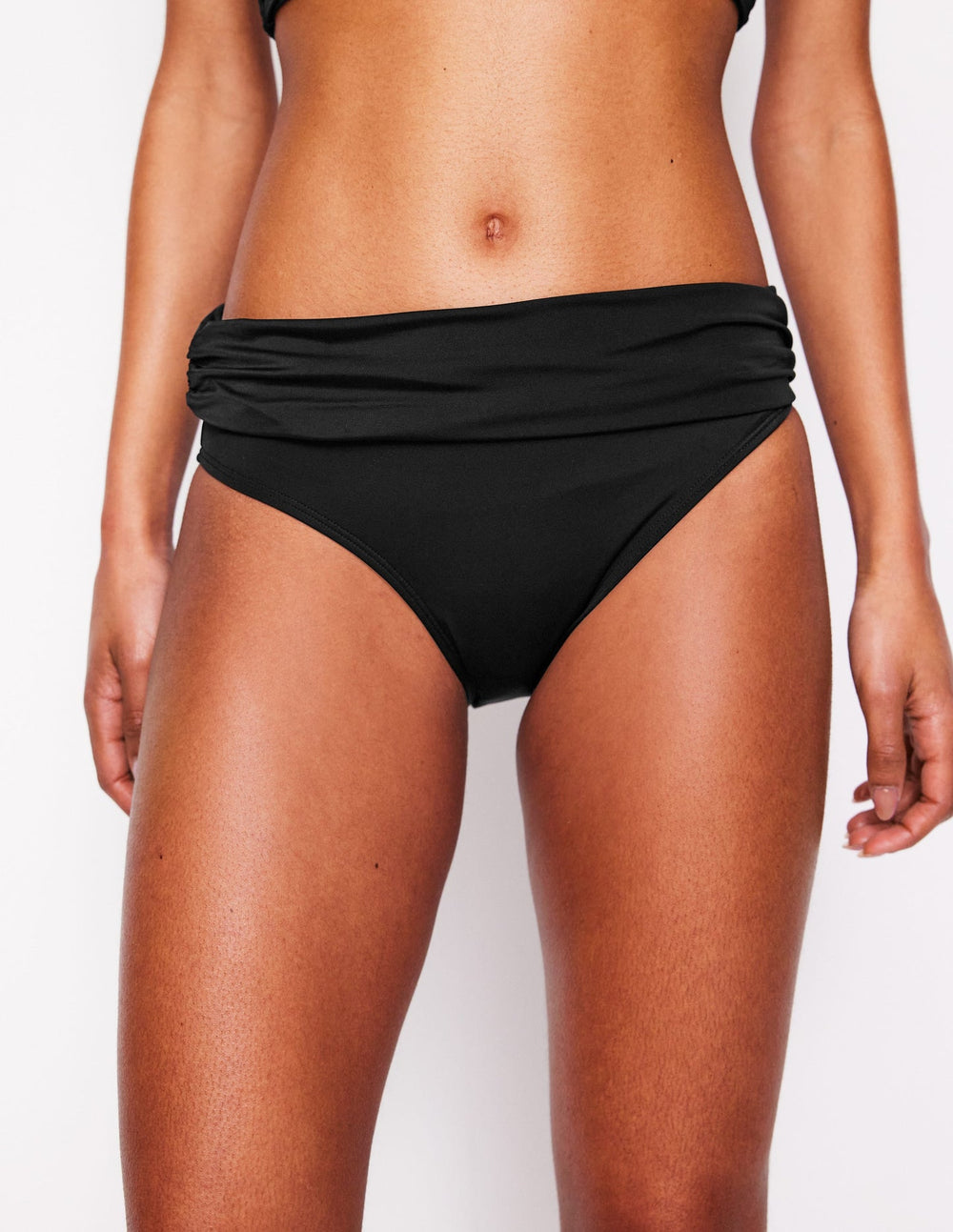 Boden Classic Fold Bikini Bottoms - Black
