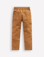 Boden Slim Pull On Trousers - Butterscotch Brown