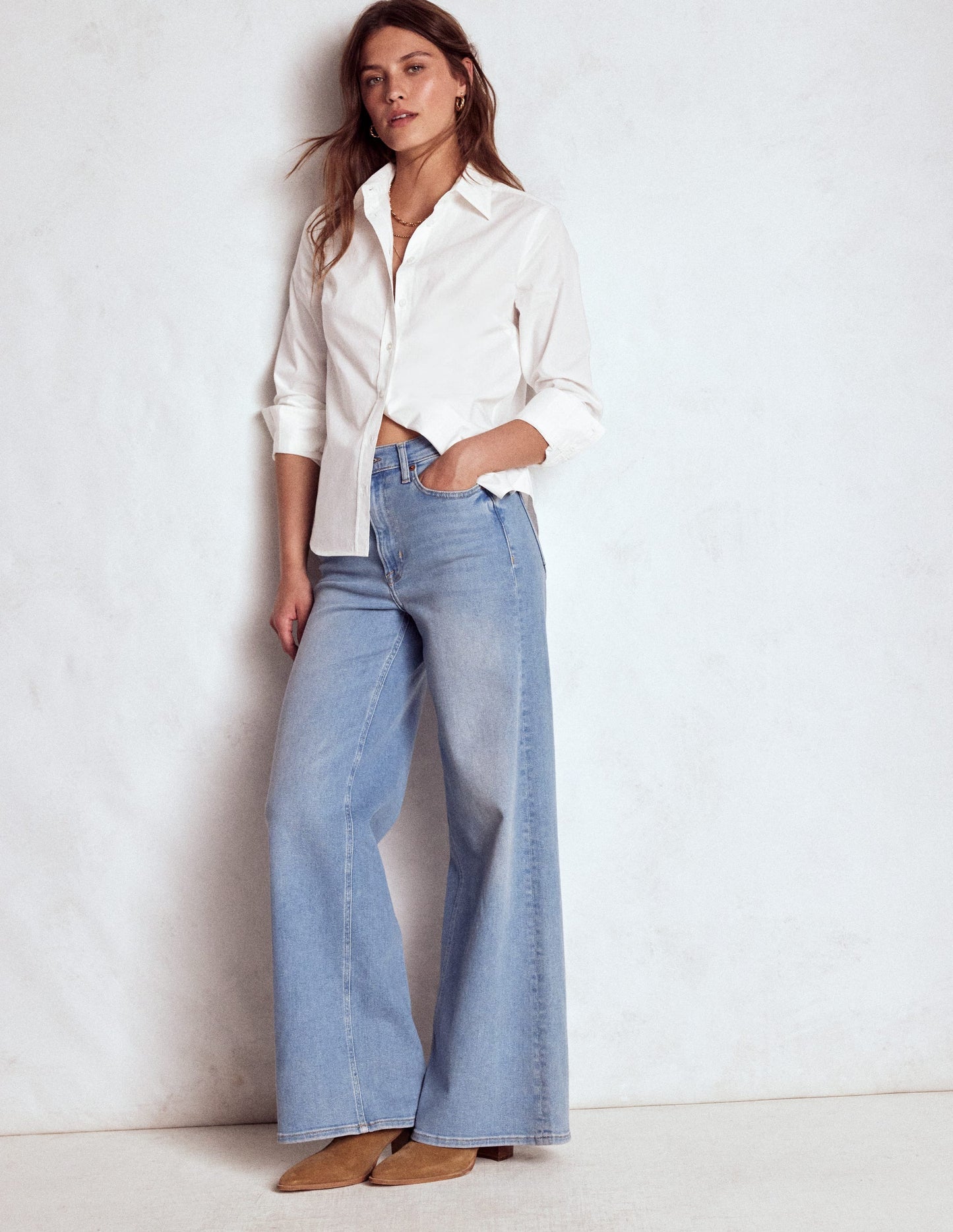 Boden Sienna Cotton Shirt - White