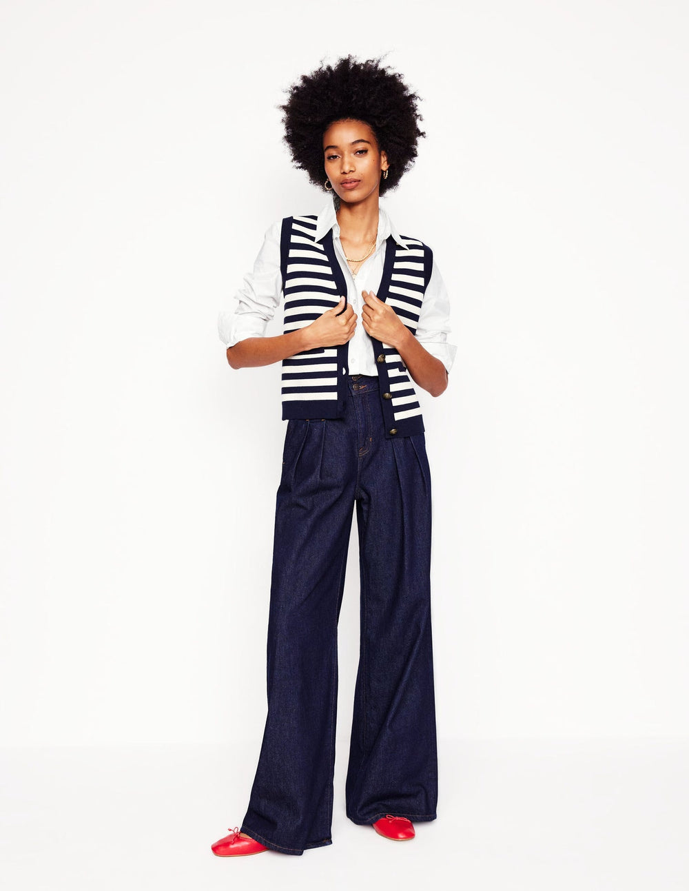 Boden Sienna Cotton Shirt - White