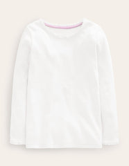 Boden Ribbed Long Sleeve T-shirt - White
