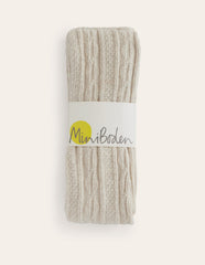 Boden Cable Footless Tights - Oatmeal Marl