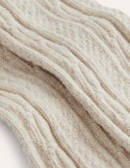 Boden Cable Footless Tights - Oatmeal Marl