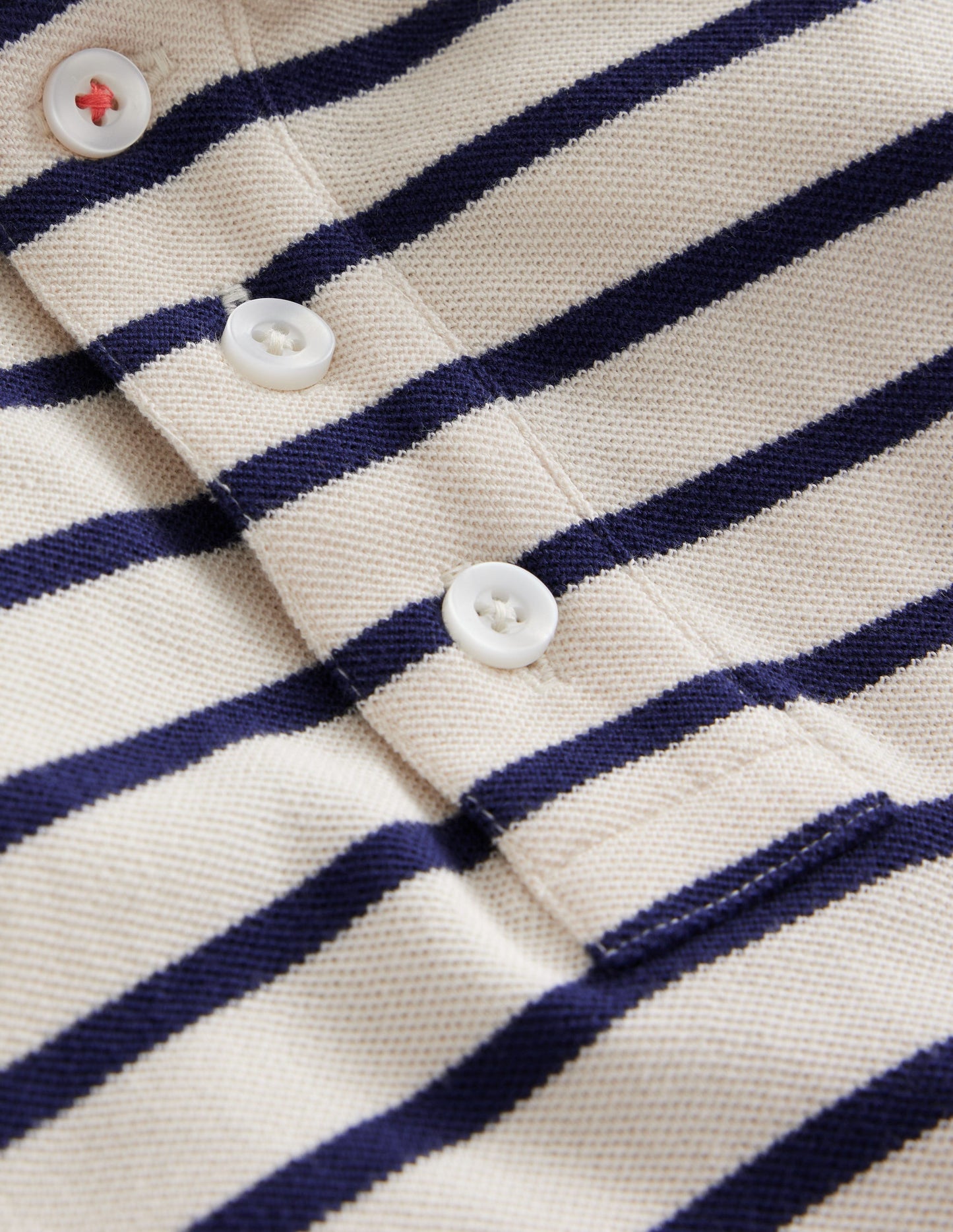 Boden Piqué Polo Shirt - Ivory/College Navy