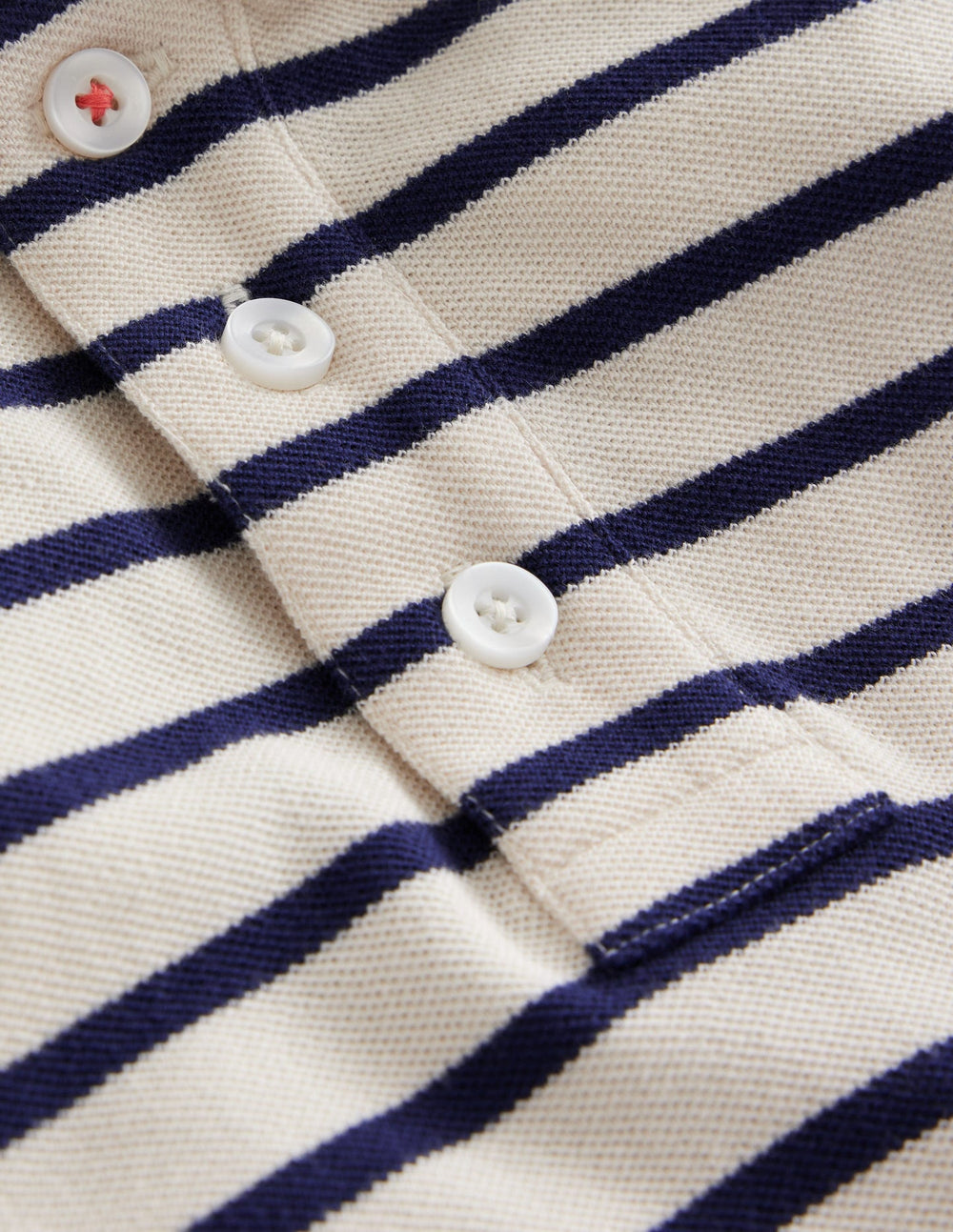 Boden Piqué Polo Shirt - Ivory/College Navy
