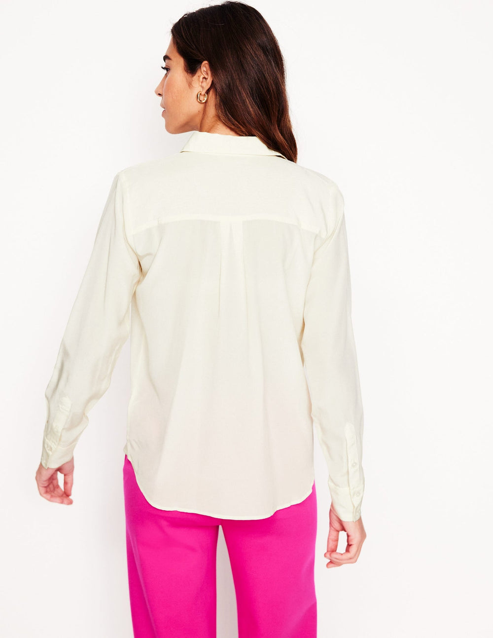 Boden Sienna Silk Shirt - Ivory