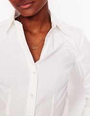 Boden Saskia Stretch Cotton Shirt - White