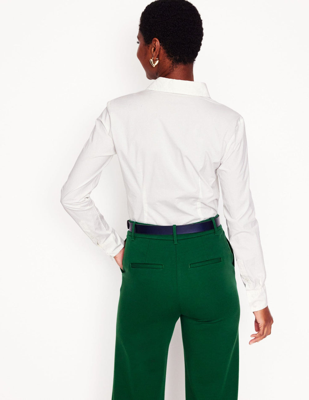 Boden Saskia Stretch Cotton Shirt - White