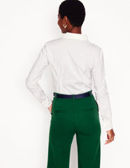Boden Saskia Stretch Cotton Shirt - White