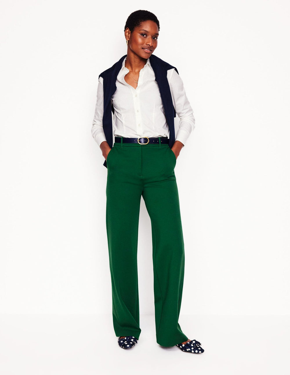 Boden Saskia Stretch Cotton Shirt - White