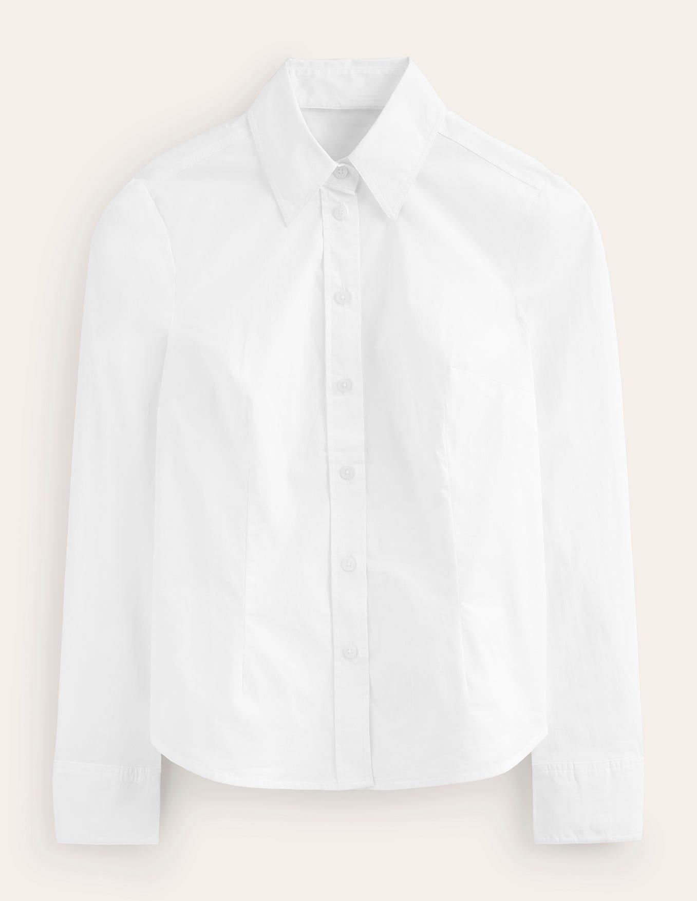 Boden Saskia Stretch Cotton Shirt - White