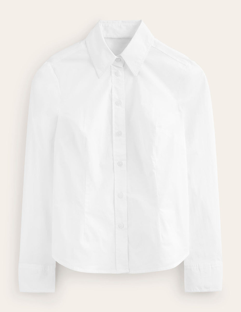 Boden Saskia Stretch Cotton Shirt - White