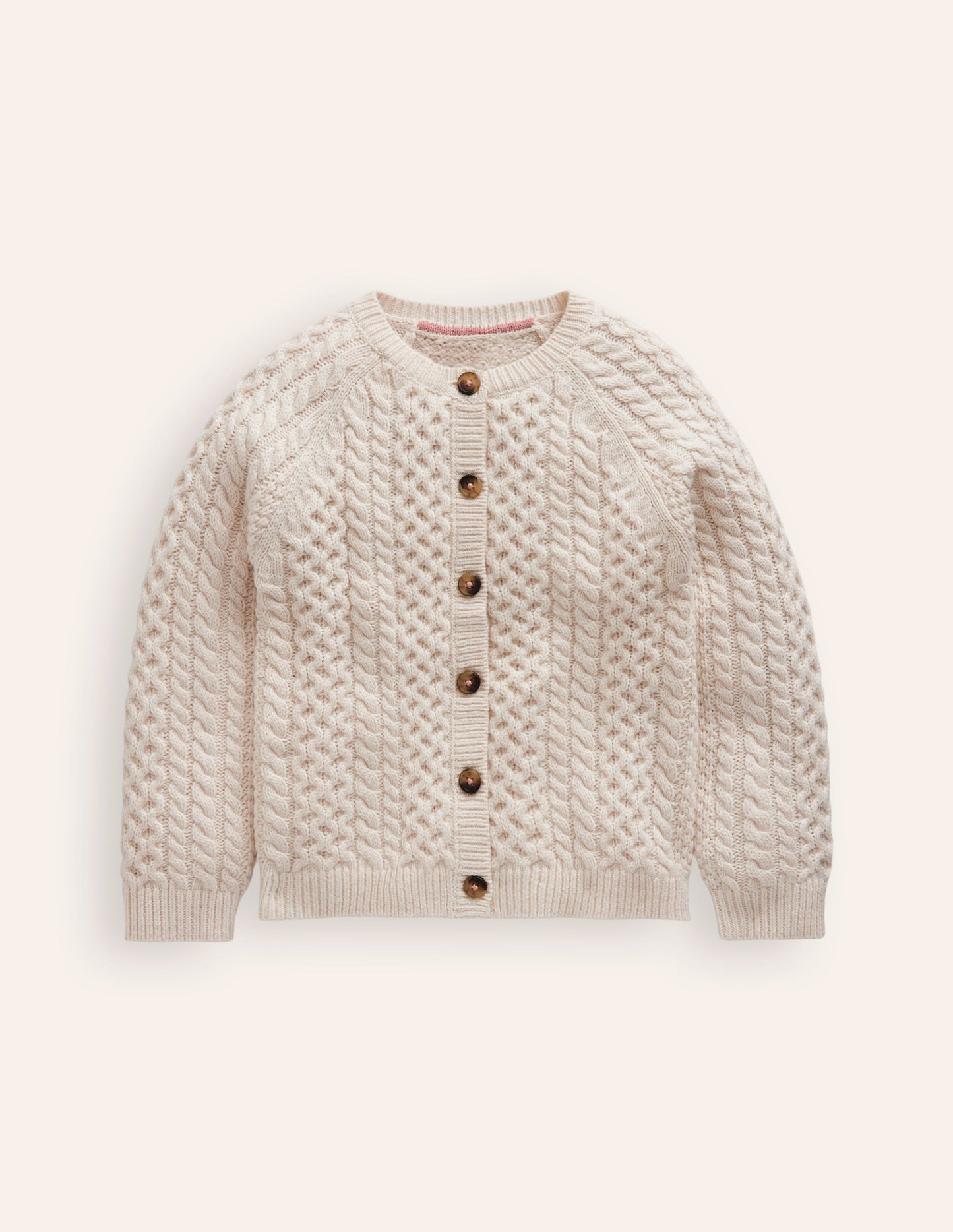 Boden Heritage Cable Cardigan - Ecru