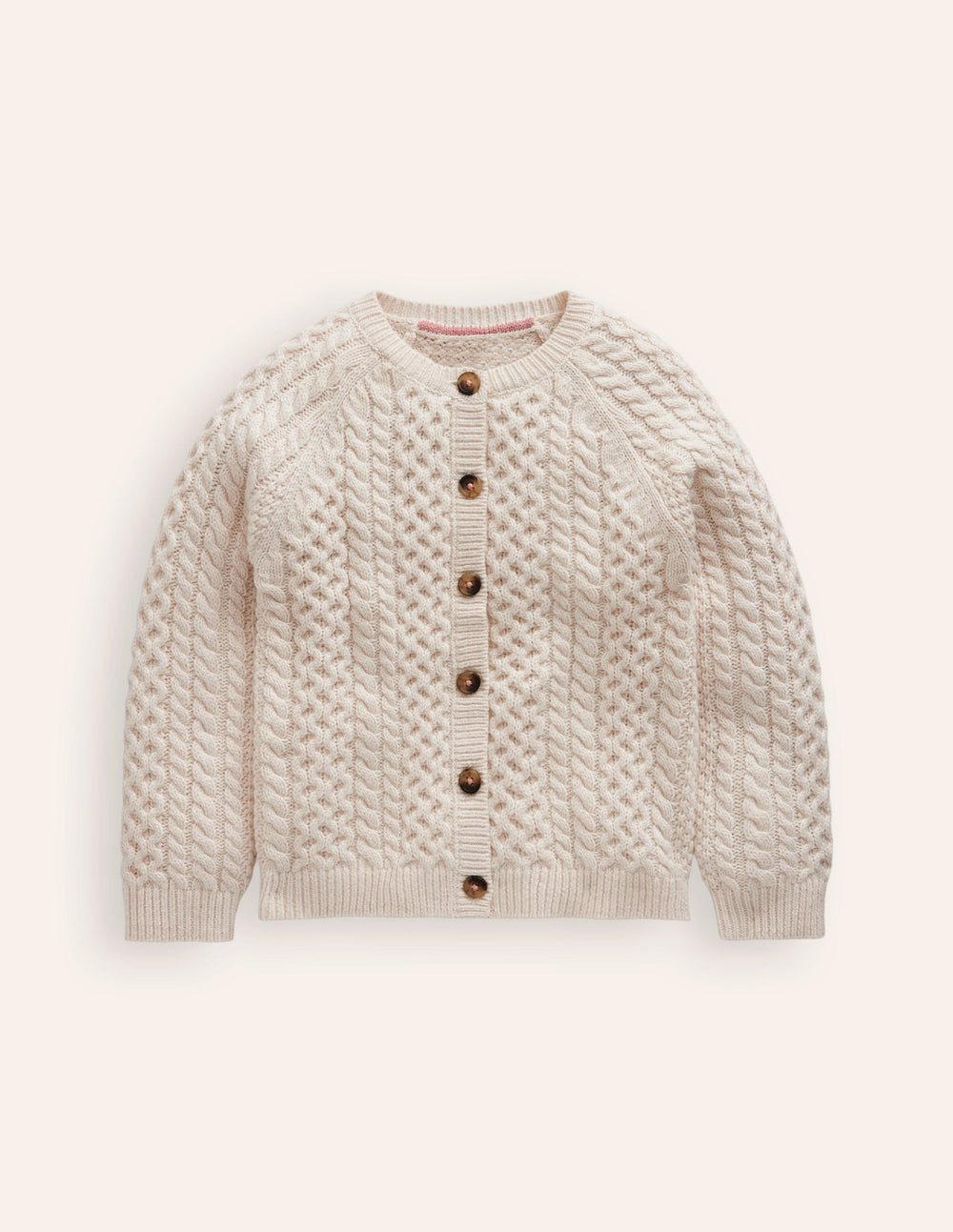 Boden Heritage Cable Cardigan - Ecru