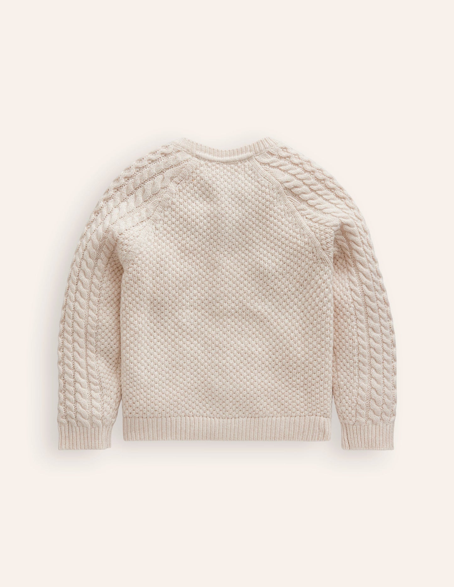 Boden Heritage Cable Cardigan - Ecru