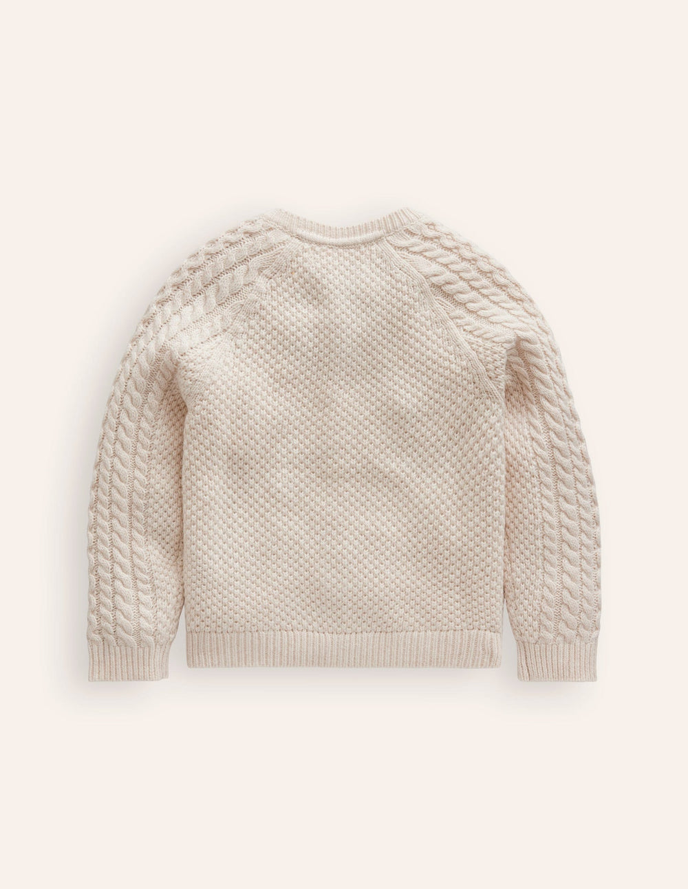 Boden Heritage Cable Cardigan - Ecru
