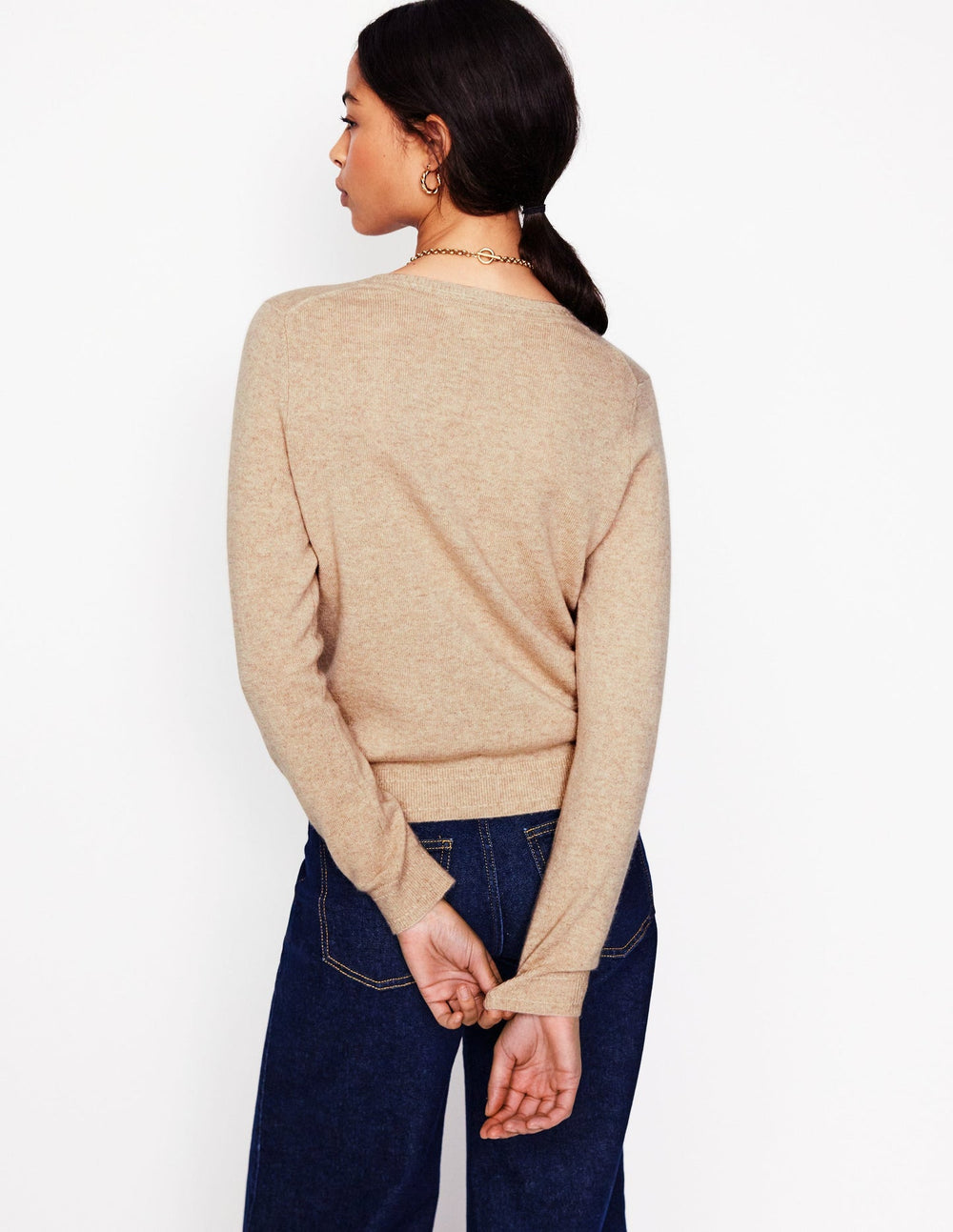 Boden Eva Cashmere V - Neck Sweater - Eva Cashmere V - Neck Jumper