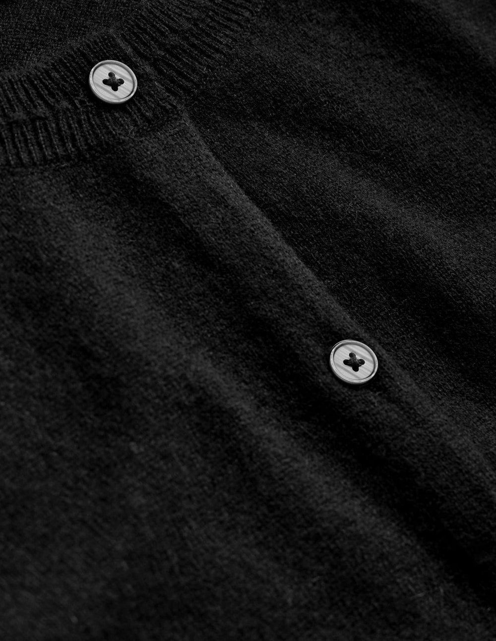 Boden Eva Cashmere Crew Cardigan - Black