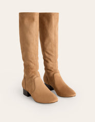 Boden Flat Stretch Knee Boots - Acorn