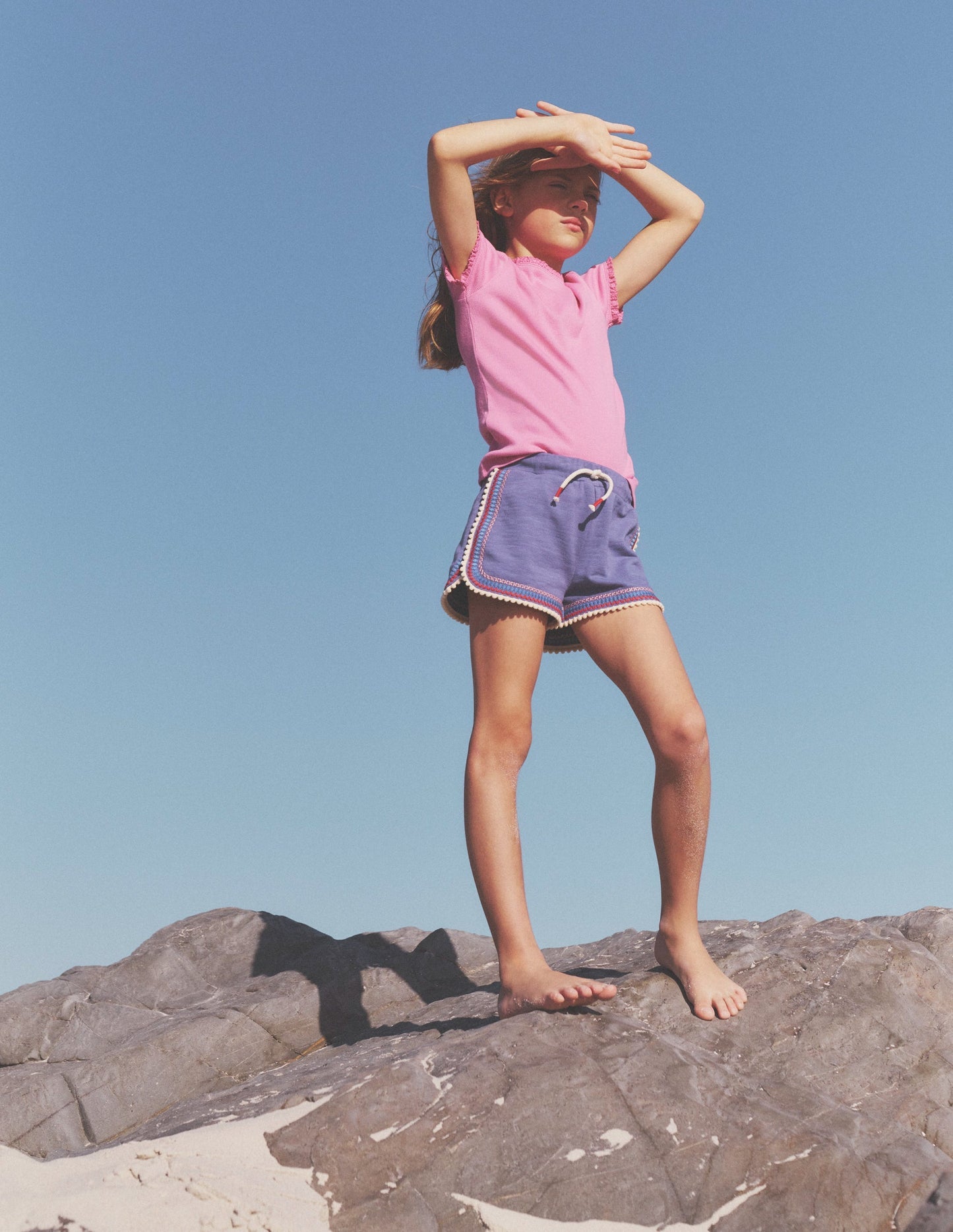 Boden Ribbed Short Sleeve T-shirt - Strawberry Ice