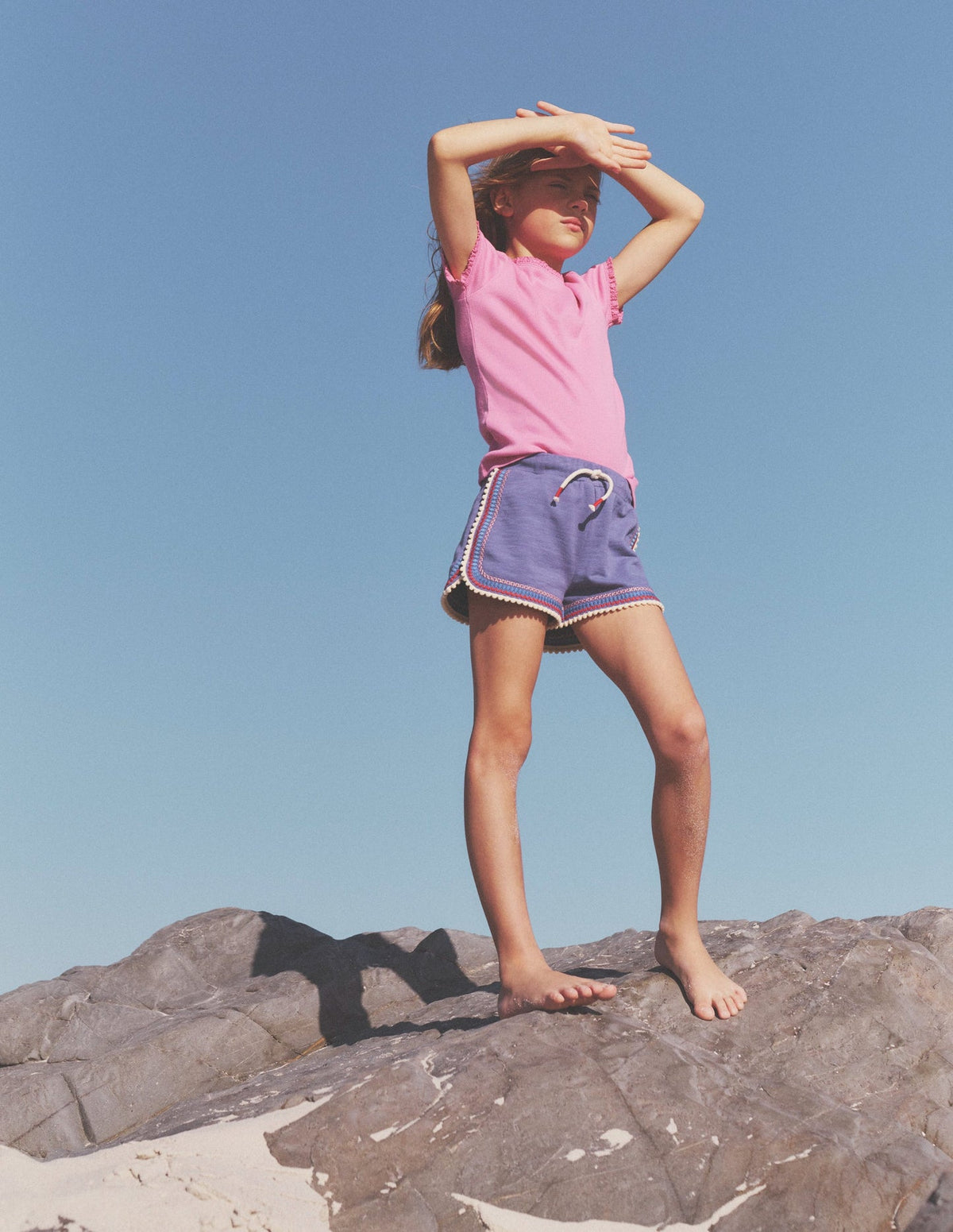 Boden Ribbed Short Sleeve T-shirt - Strawberry Ice