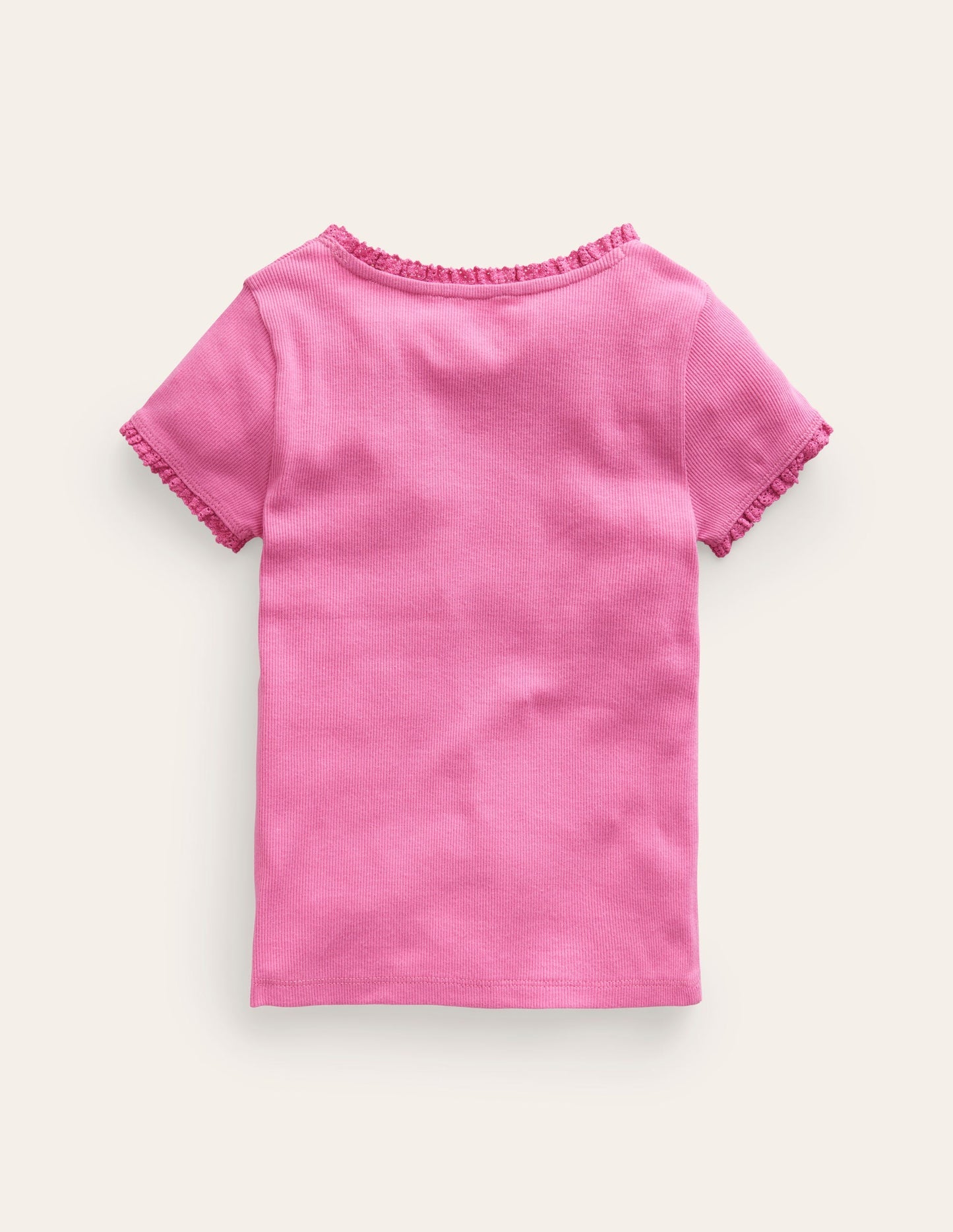Boden Ribbed Short Sleeve T-shirt - Strawberry Ice