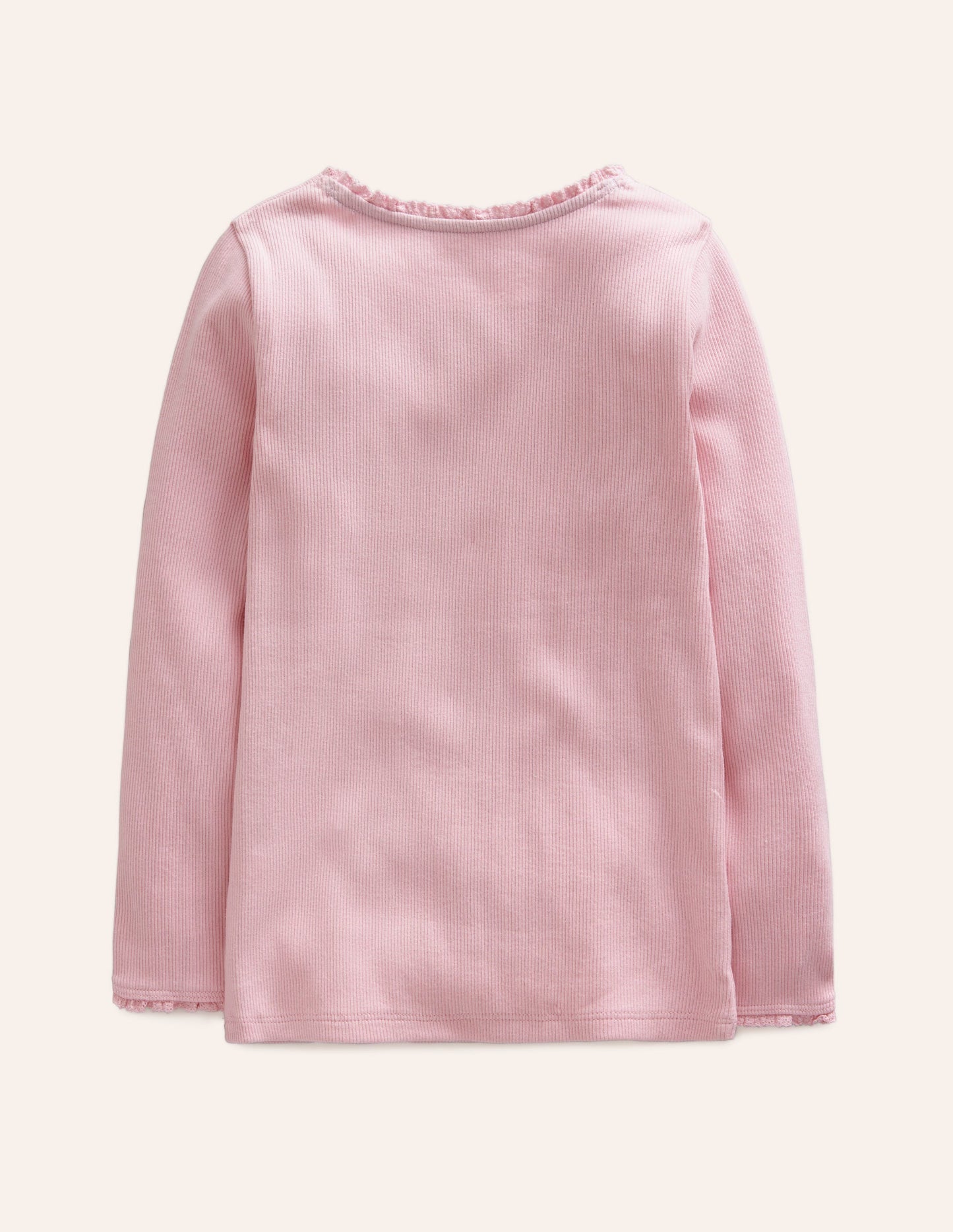 Boden Ribbed Long Sleeve T-shirt - French Pink