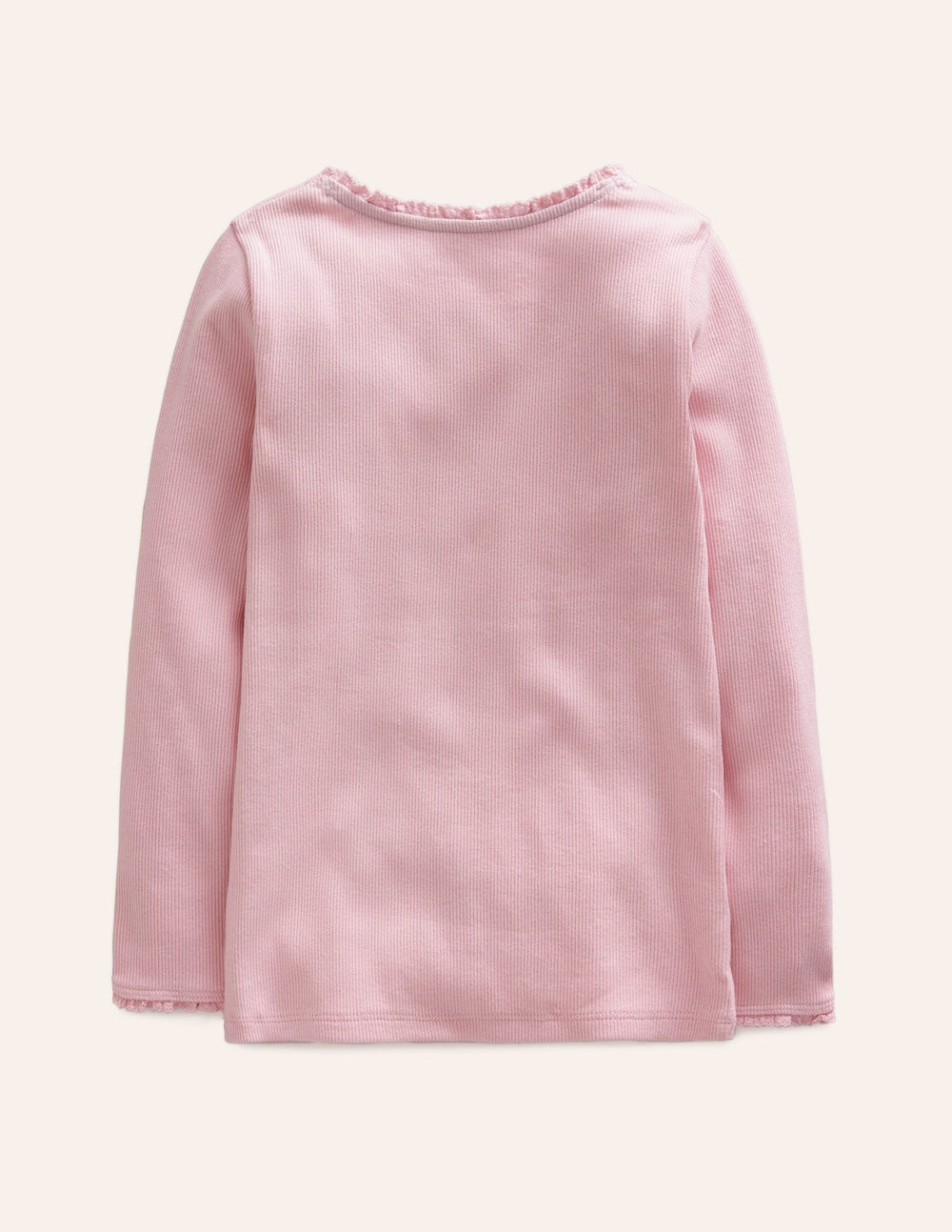 Boden Ribbed Long Sleeve T-shirt - French Pink