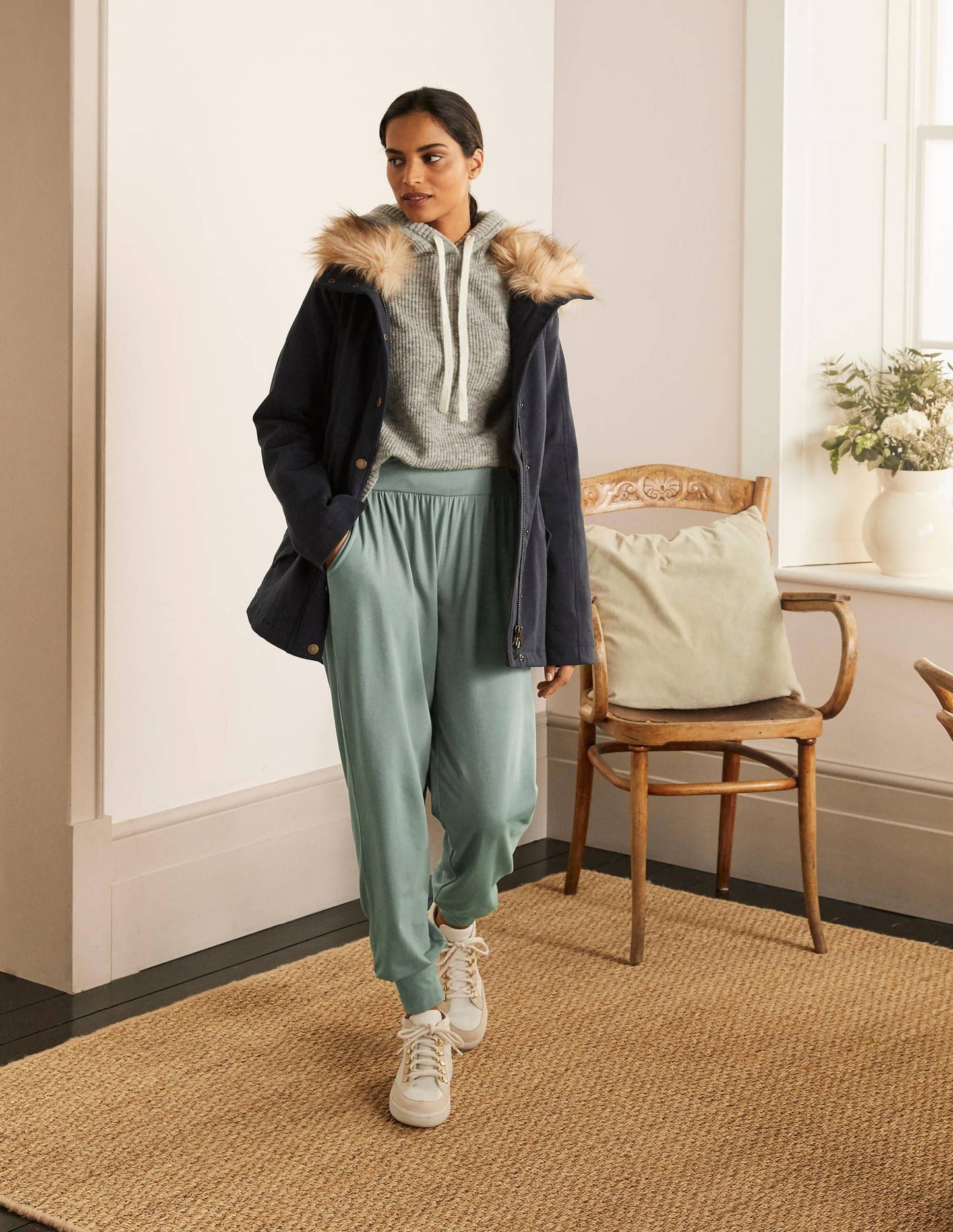 Boden Hareem Jersey Sweatpants - Alder