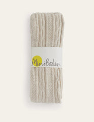Boden Cable Footless Tights - Oatmeal Marl