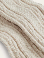 Boden Cable Footless Tights - Oatmeal Marl