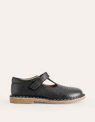Boden Leather T - bar Flats - Black