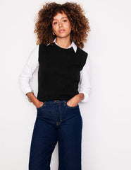 Boden Eva Cashmere Vest - Black