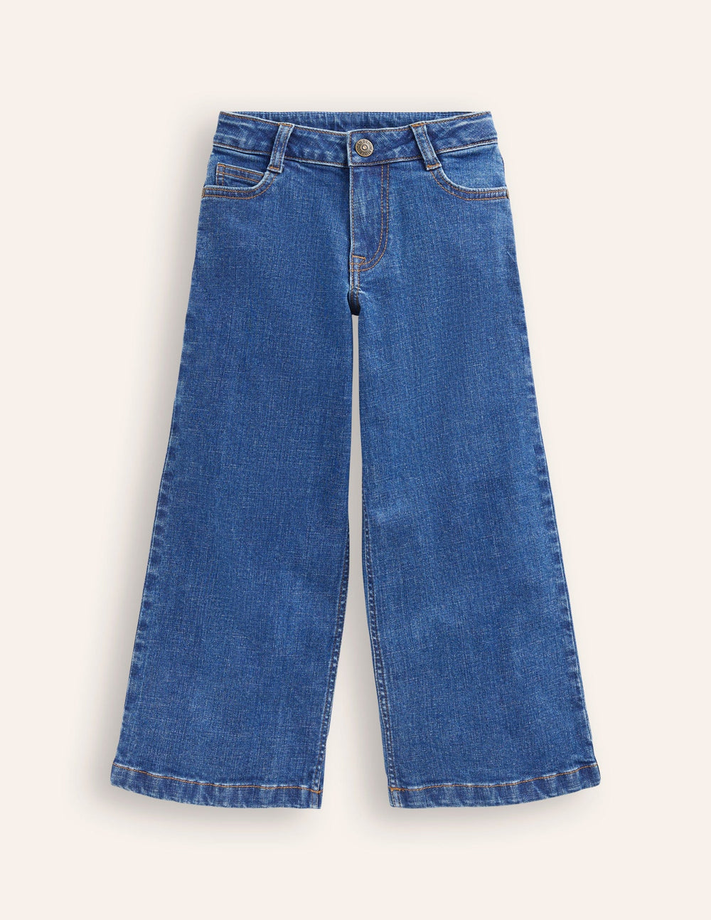 Boden Wide Leg Pants - Mid Vintage Blue