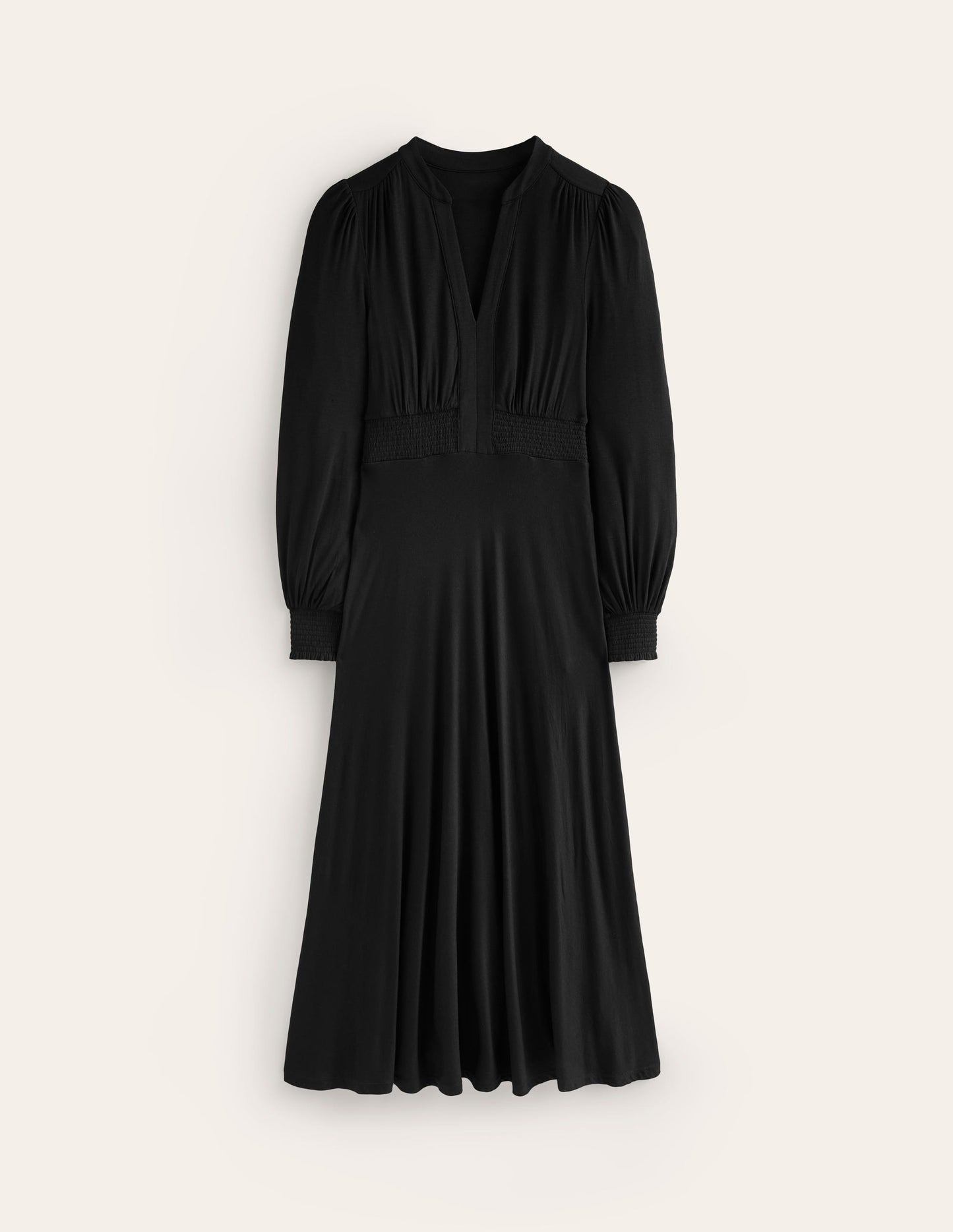 Boden Ivy Smocked Midi Dress - Black