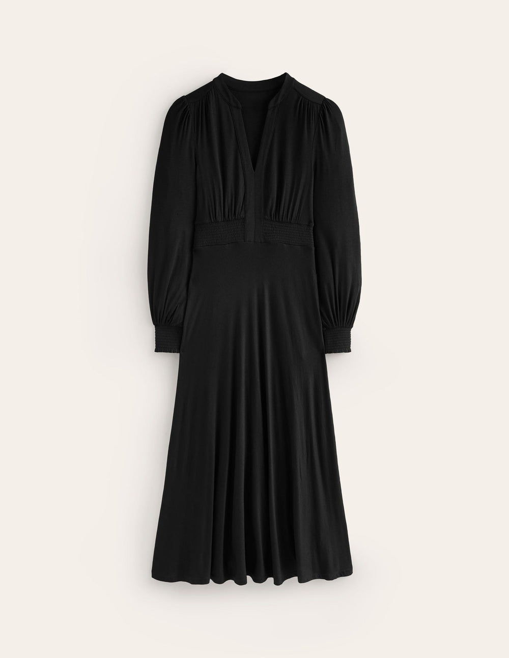Boden Ivy Smocked Midi Dress - Black