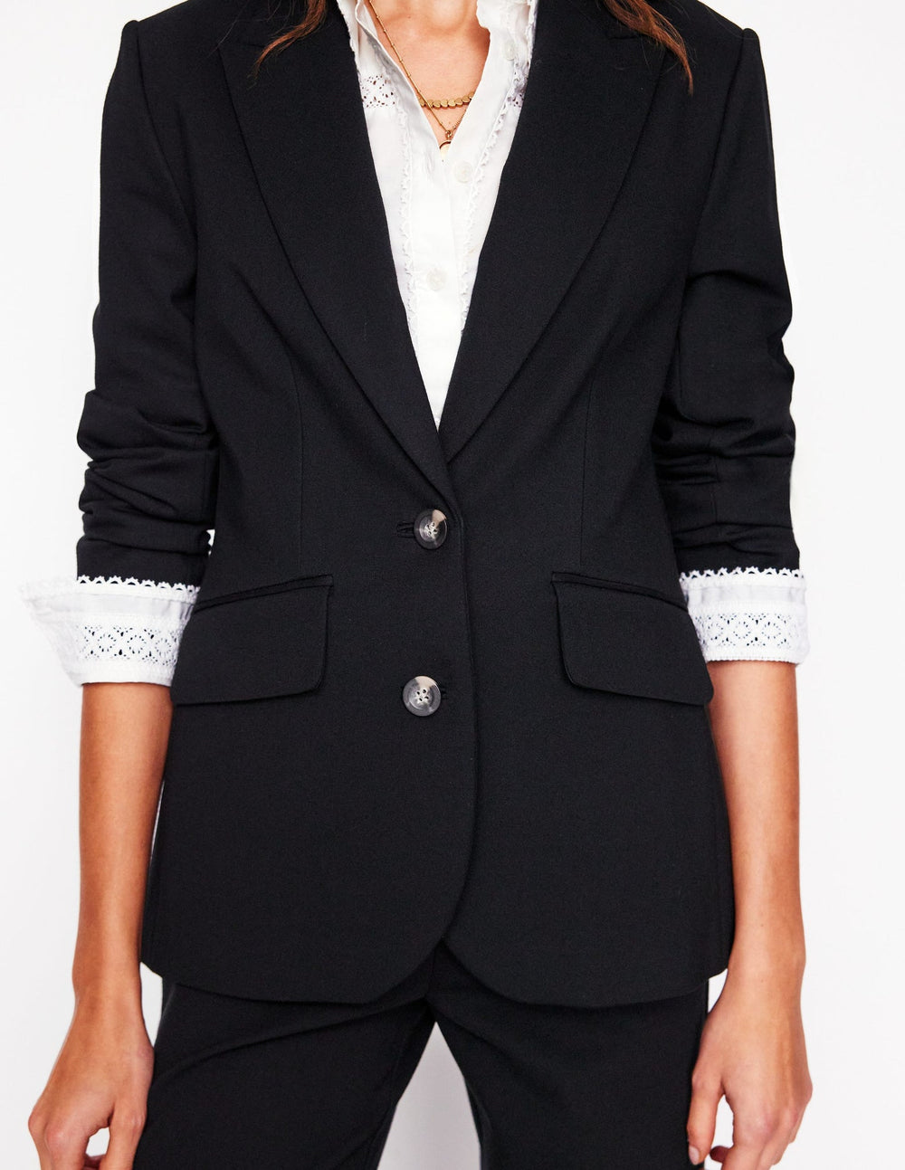 Boden Marylebone Ponte Blazer - Black
