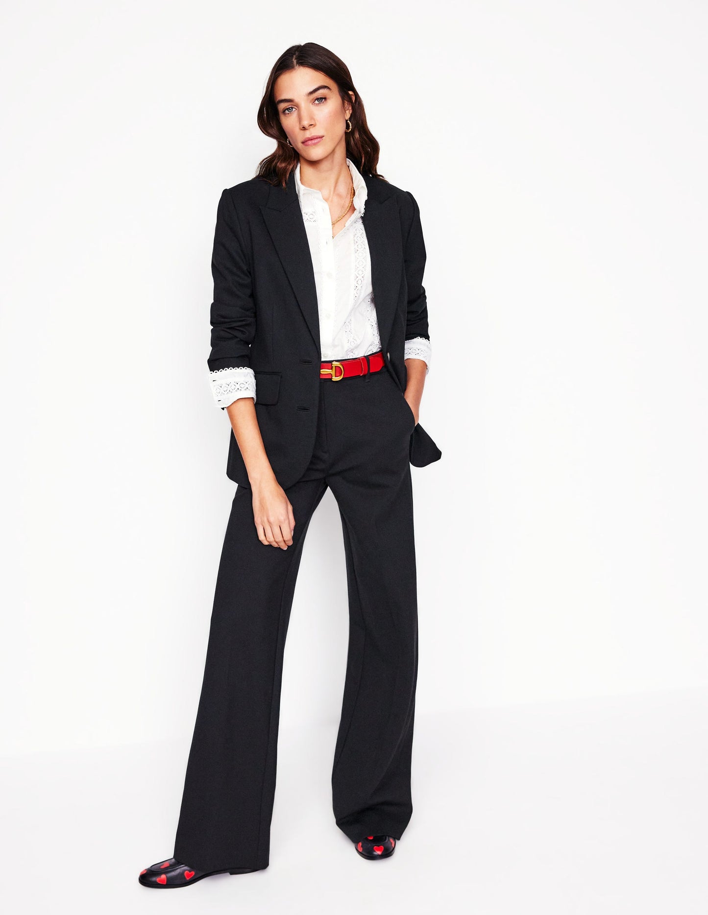 Boden Marylebone Ponte Blazer - Black