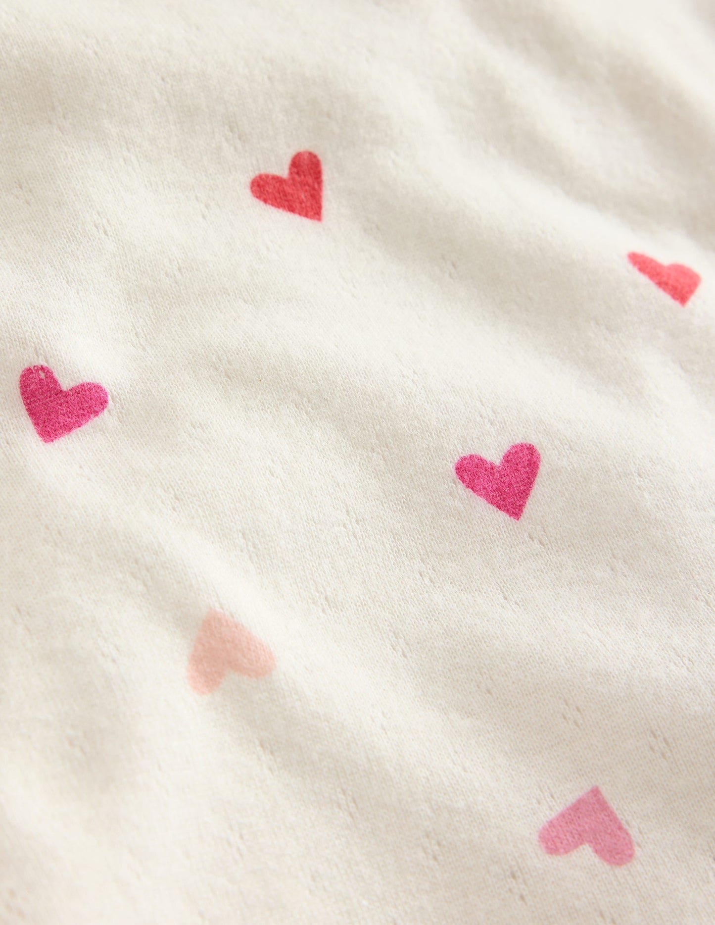 Boden Long Sleeve Pointelle Top - Soft Ivory Hearts