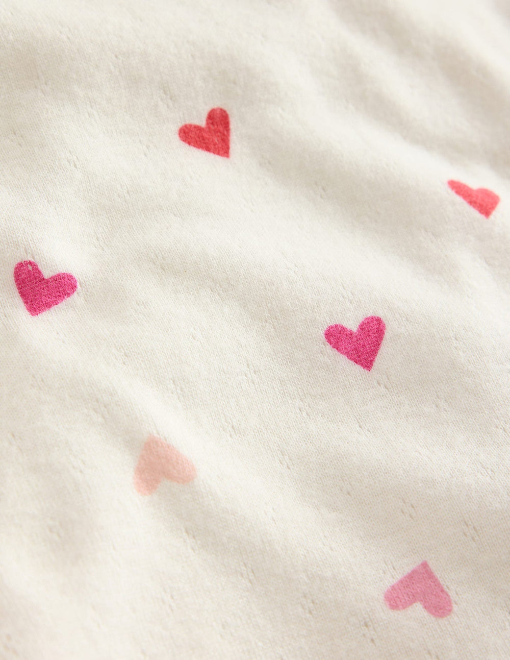Boden Long Sleeve Pointelle Top - Soft Ivory Hearts