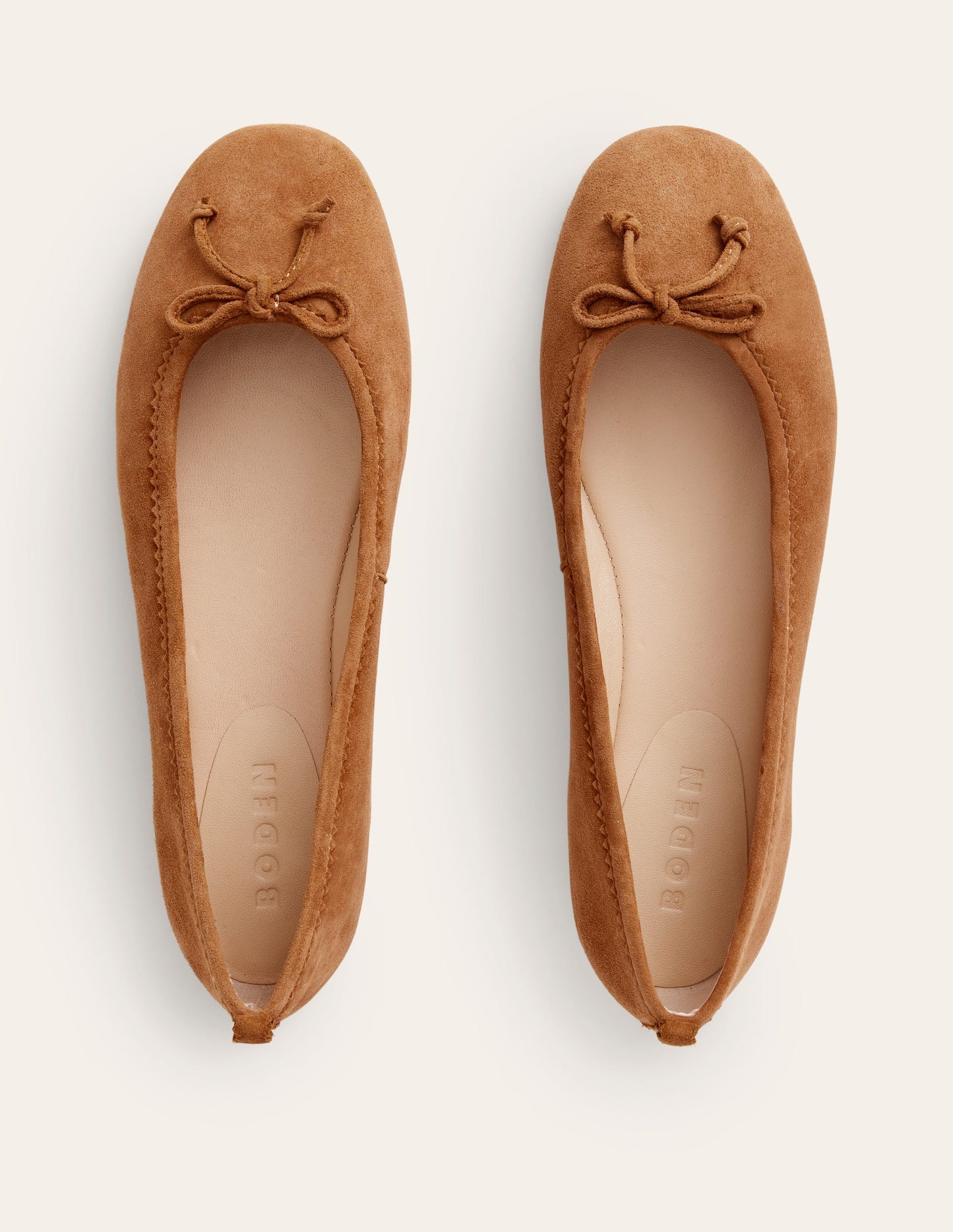 Boden Kitty Flexi Sole Ballet Flats - Ginger Snap Suede