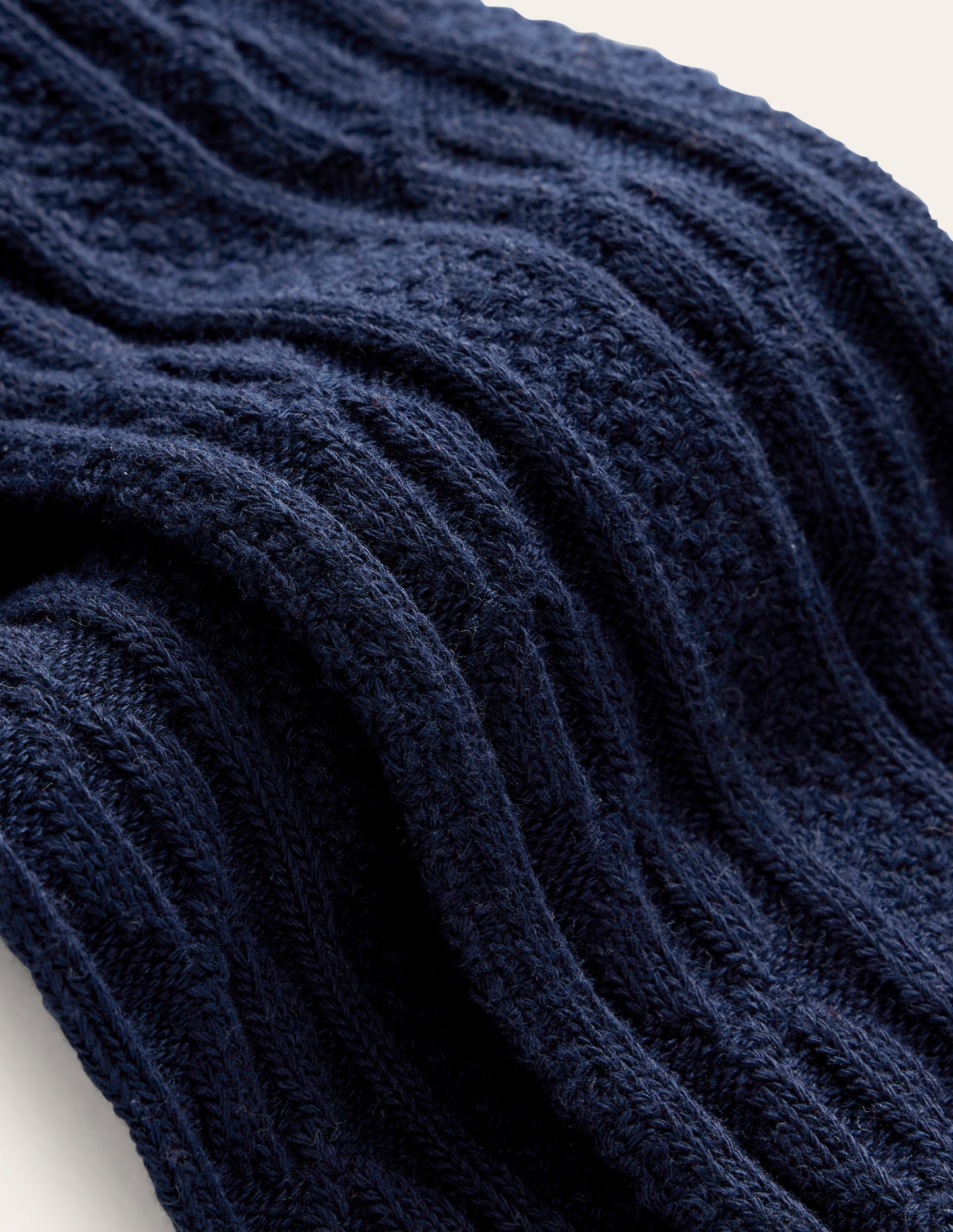 Boden Cable Footless Tights - College Navy