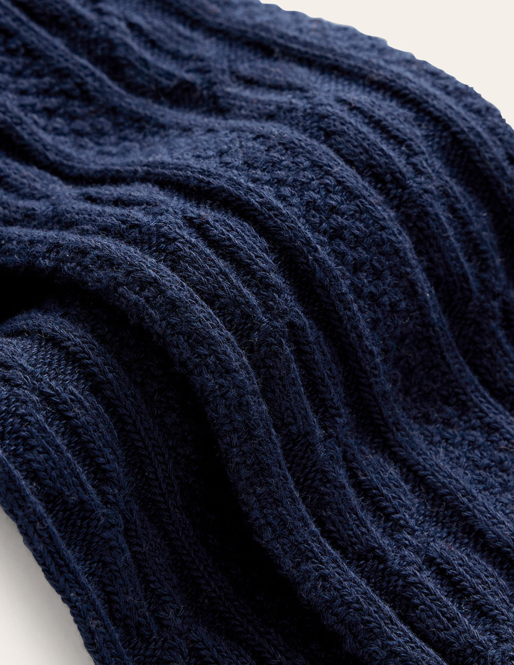 Boden Cable Footless Tights - College Navy