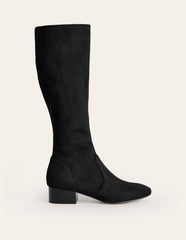 Boden Flat Stretch Knee Boots - Black