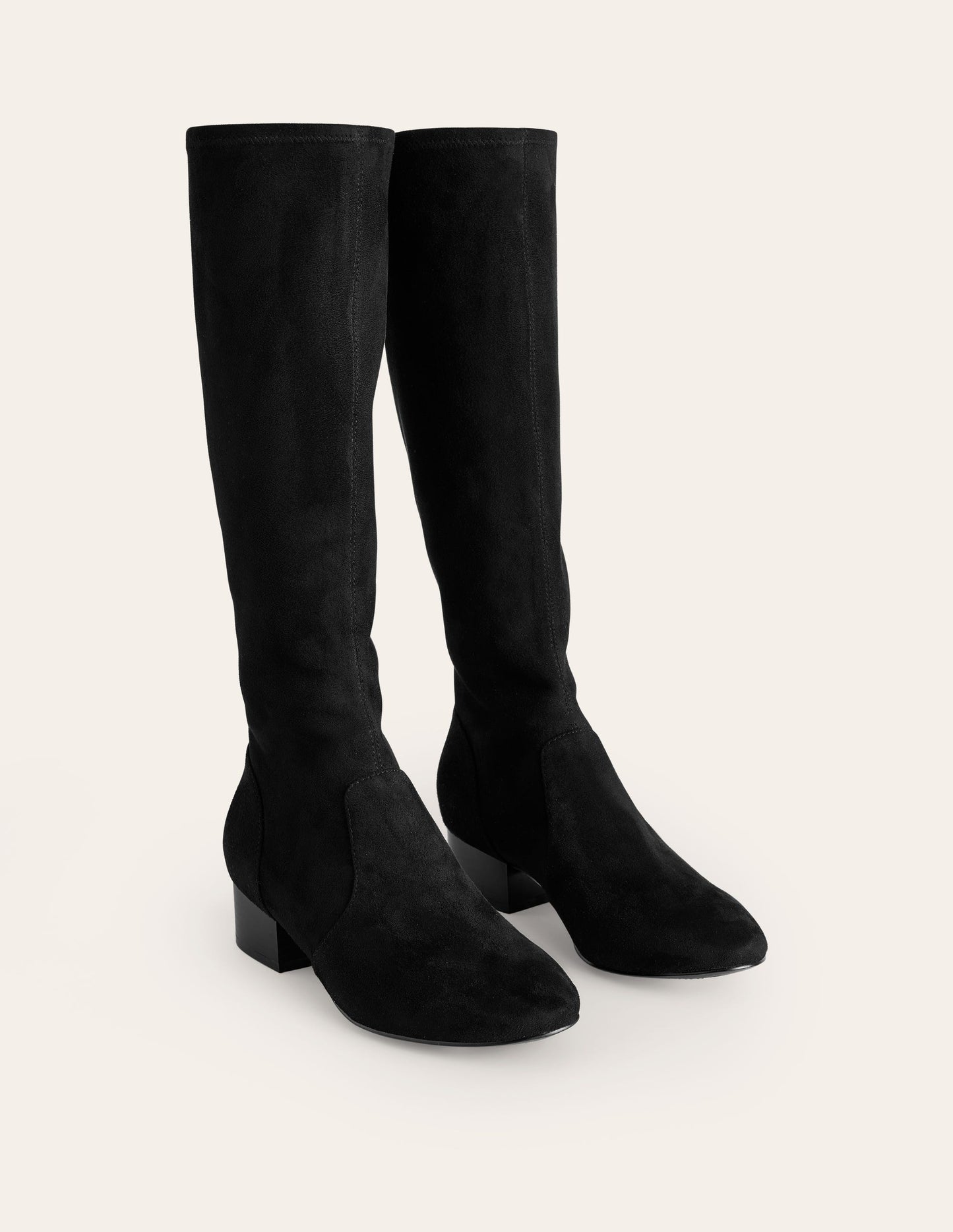 Boden Flat Stretch Knee Boots - Black